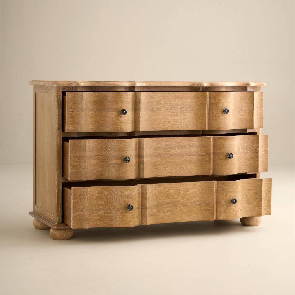 Aureum Grande 3 Drawer Chest, Weathered Oak